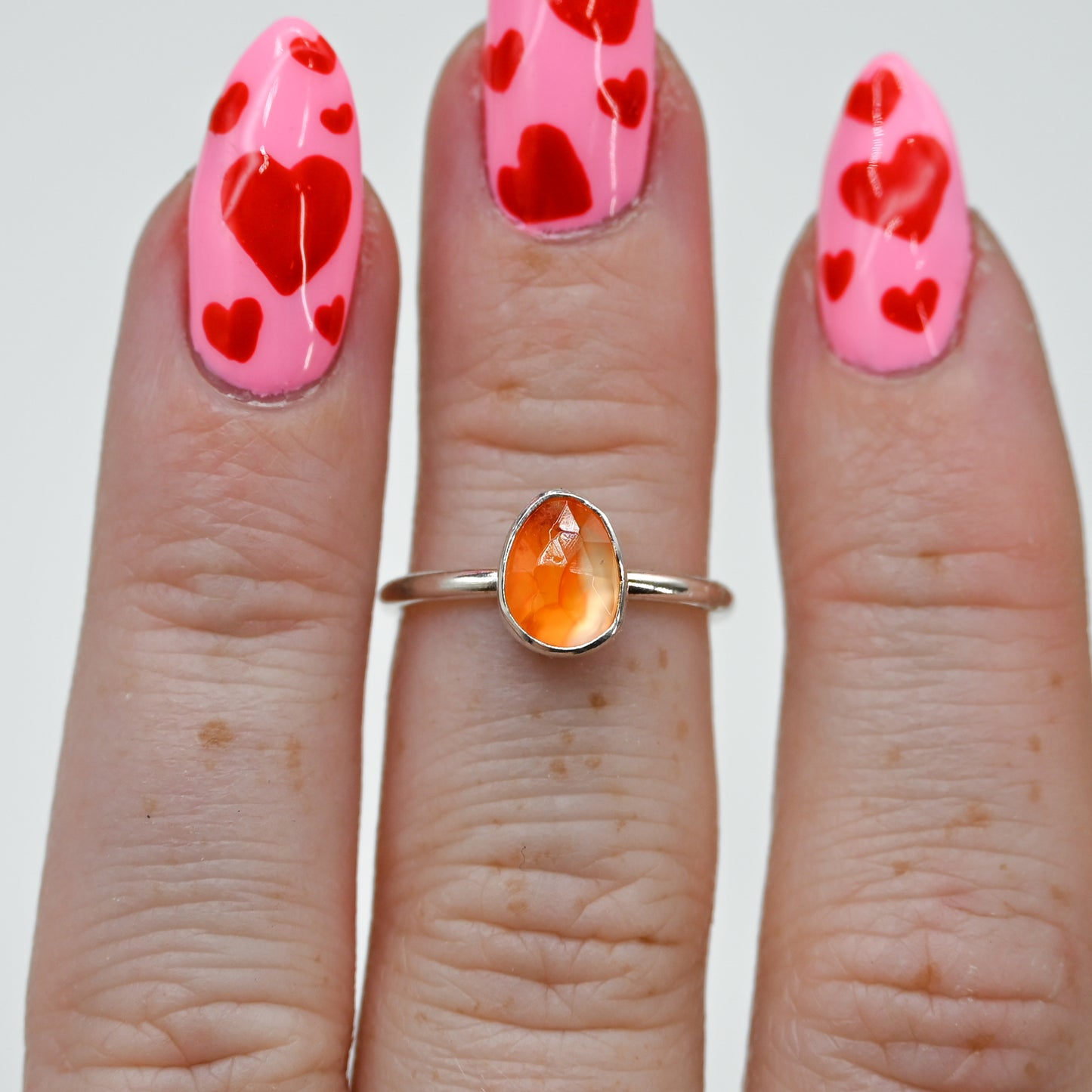 Rose cut carnelian size 5