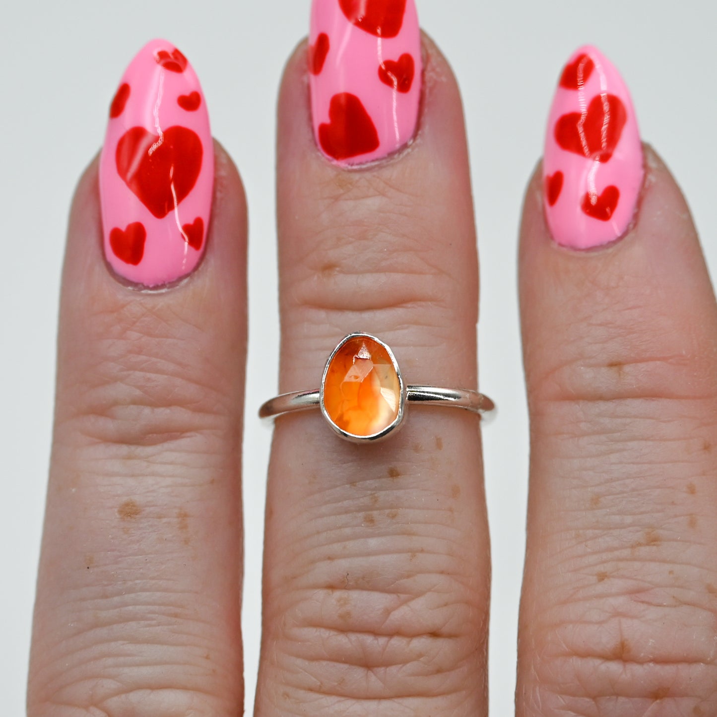 Rose cut carnelian size 5