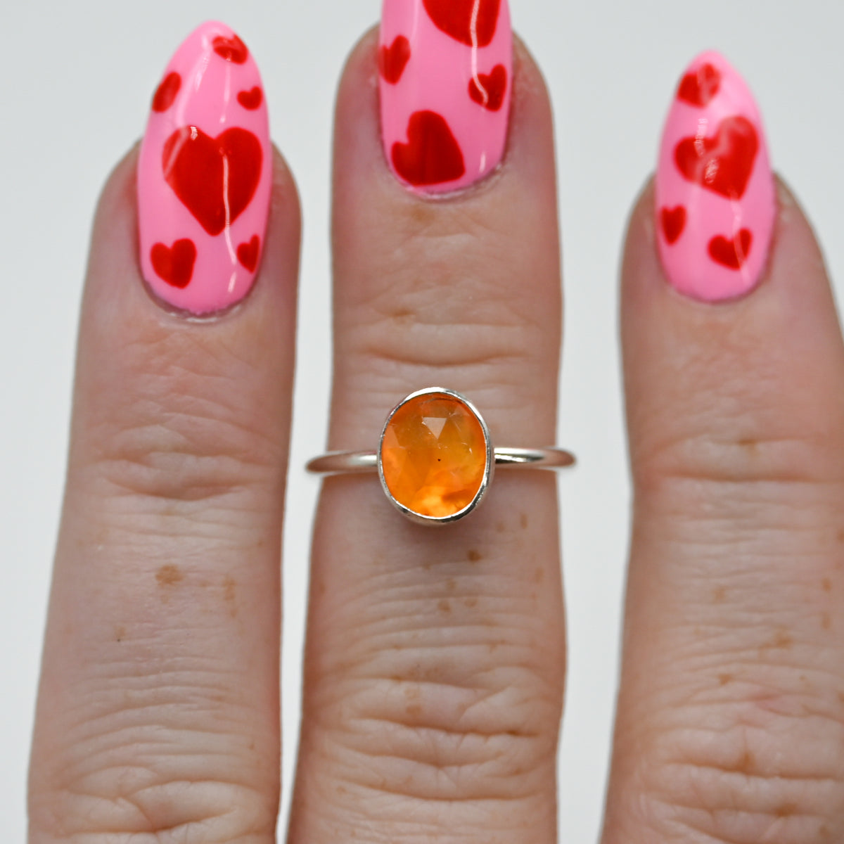 Rose cut carnelian size 5