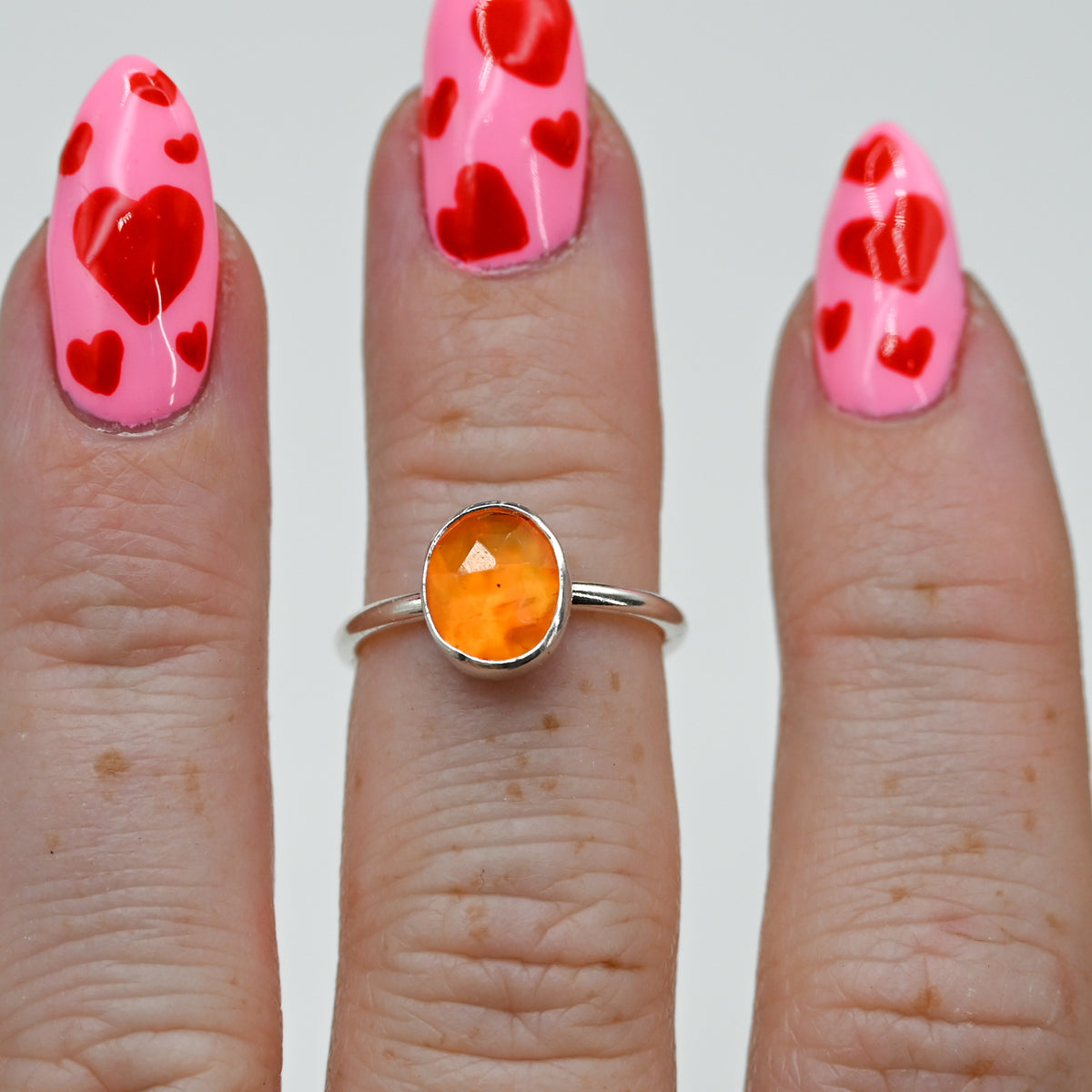 Rose cut carnelian size 5