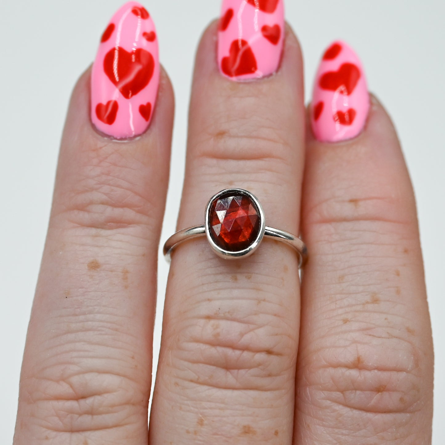 Rose cut garnet size 5.5