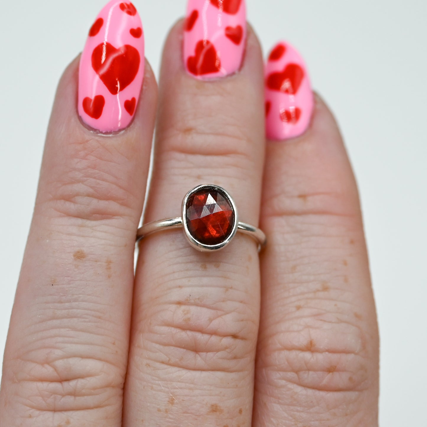 Rose cut garnet size 5.5
