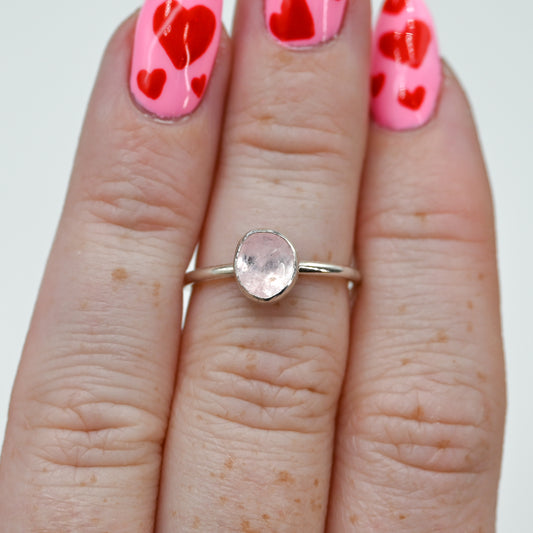 Rose cut morganite size 6
