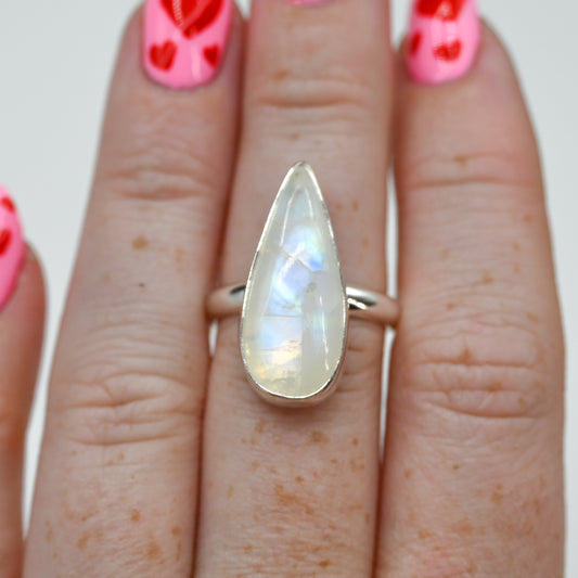 Xxl pear moonstone size 7