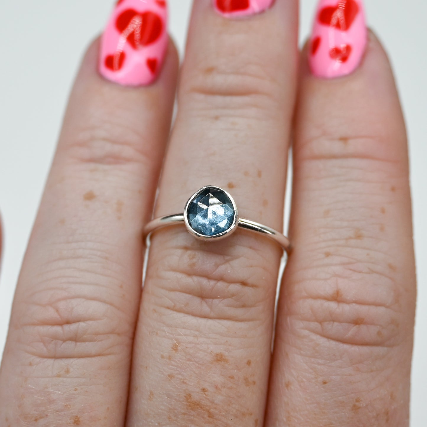 Rose cut london blue topaz size 7