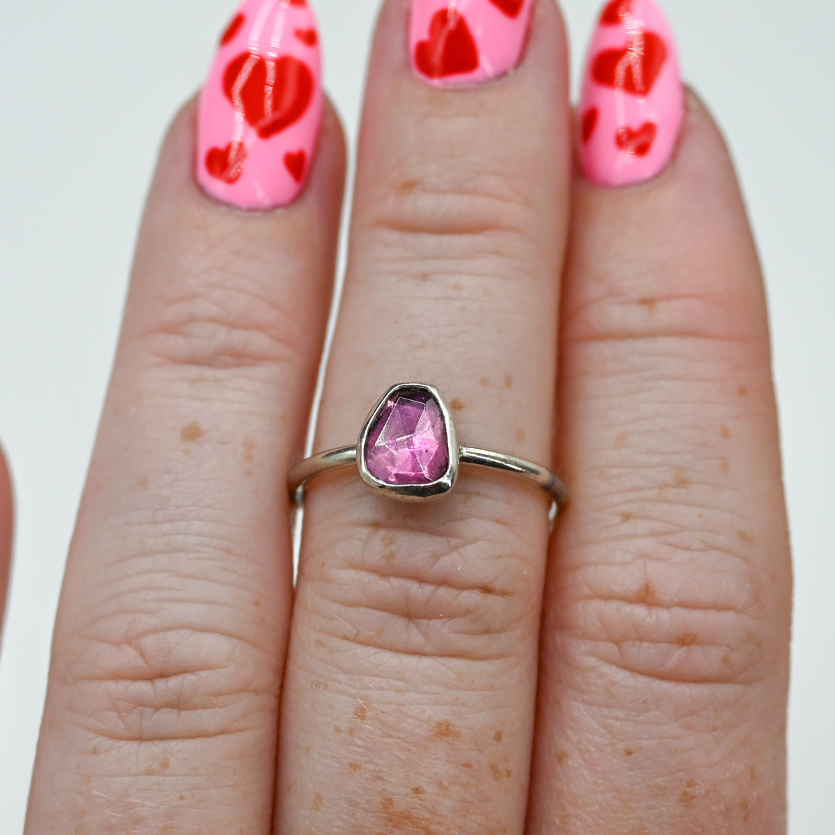 Rose cut garnet size 7