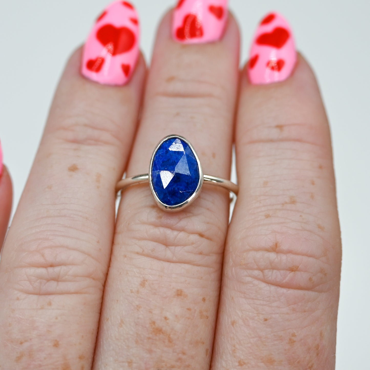 Rose cut lapis lazuli size 7.25