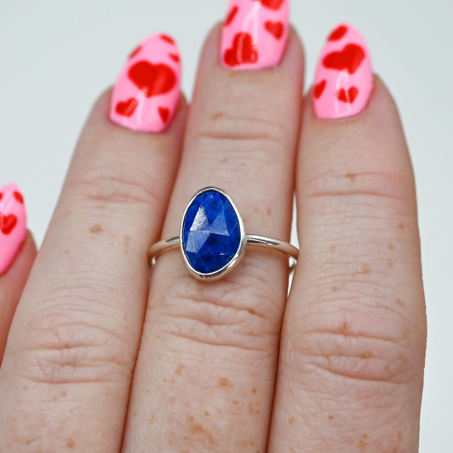 Rose cut lapis lazuli size 7.25