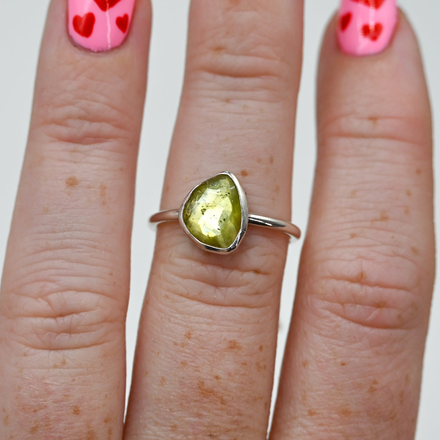 Rose cut peridot size 7.25
