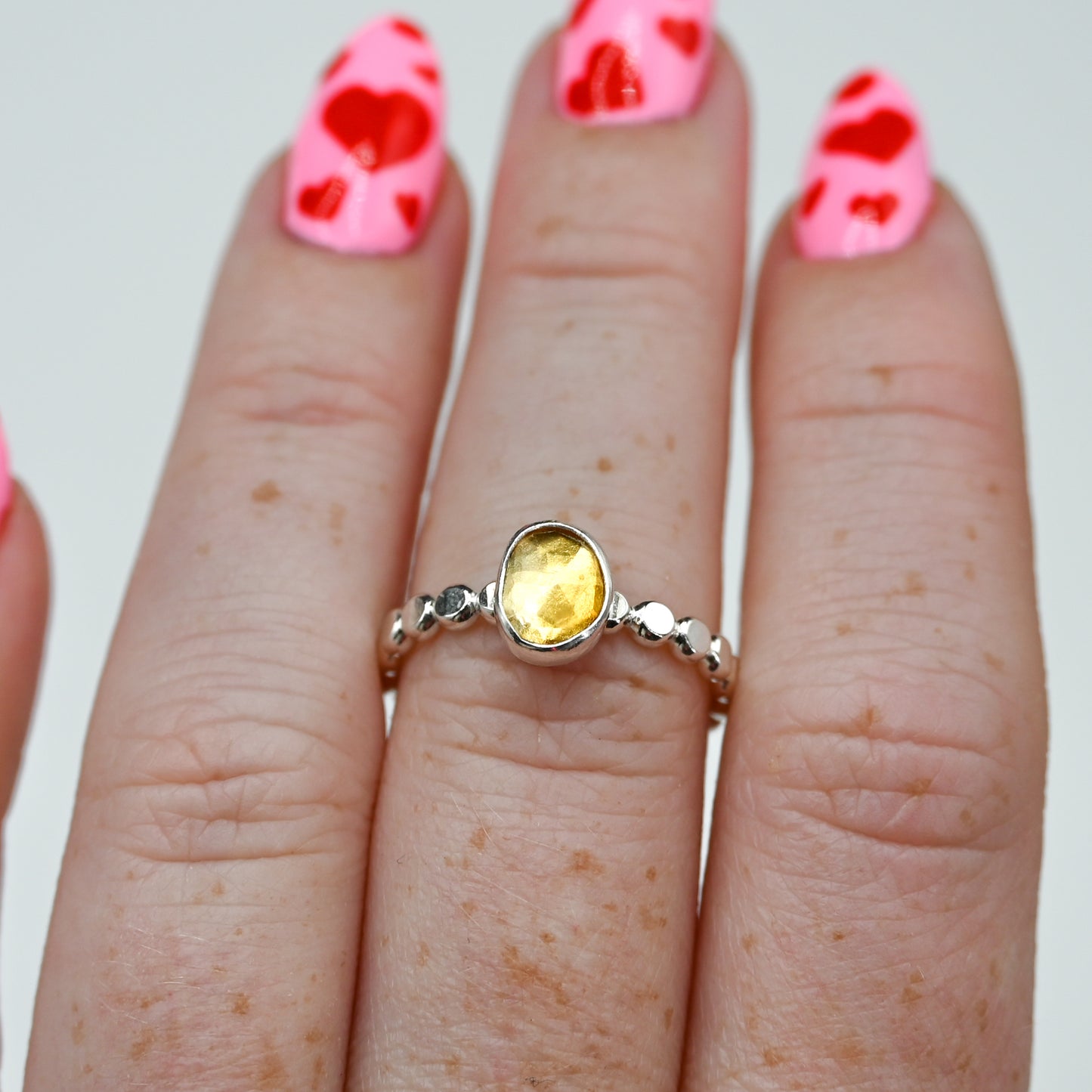 Rose cut citrine size 7.25