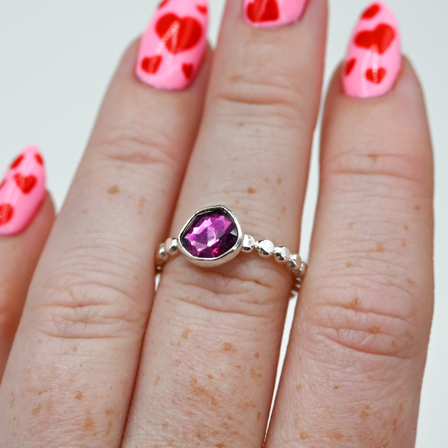 Rose cut garnet size 7.25
