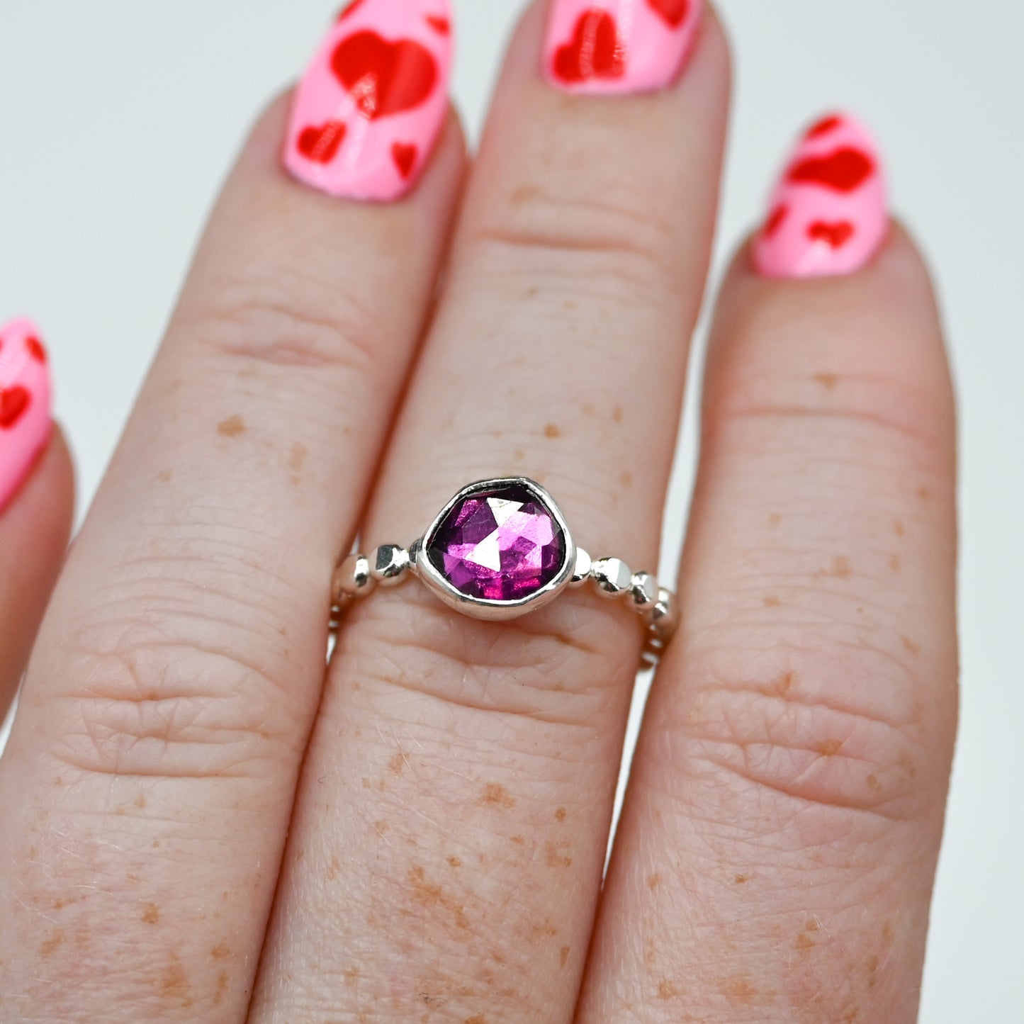 Rose cut garnet size 7.25