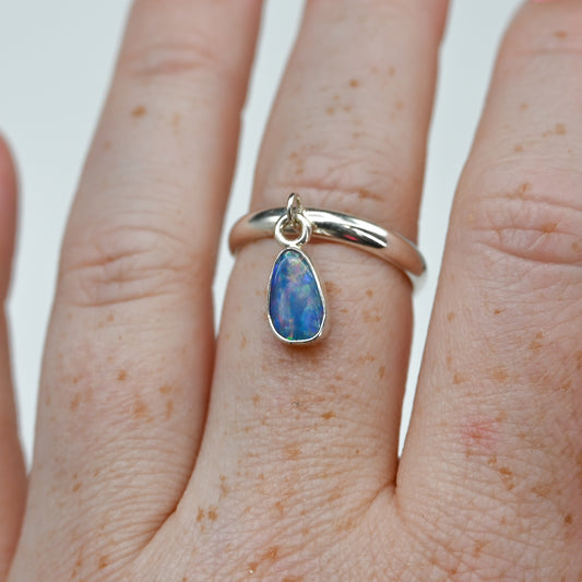 Australian opal charm dangle size 7.75