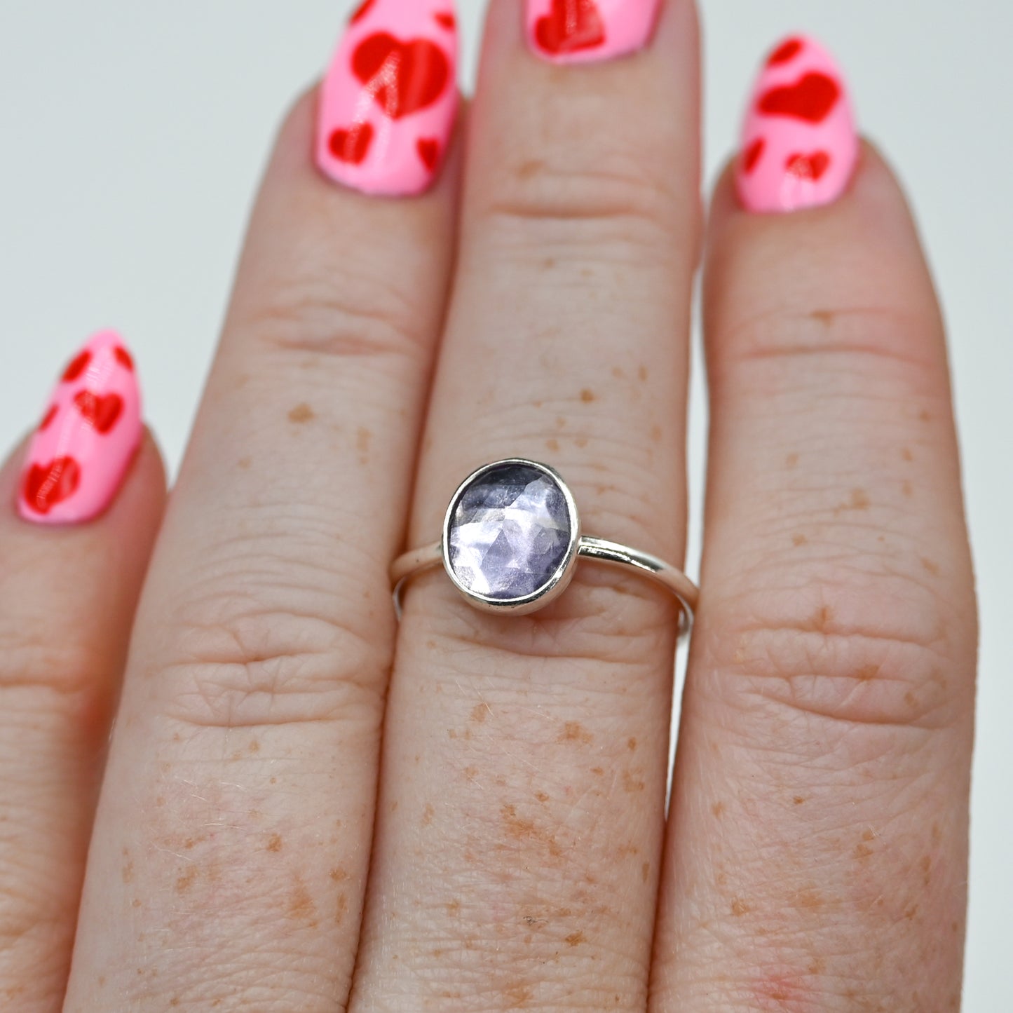 Rose cut amethyst size 7.5