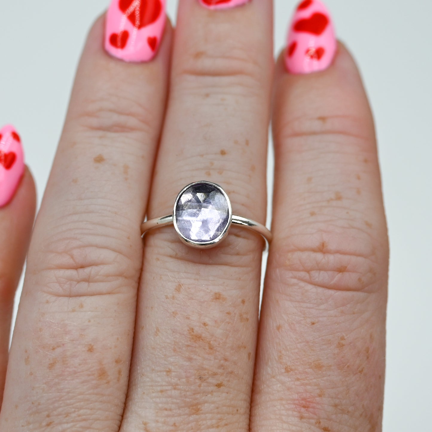 Rose cut amethyst size 7.5
