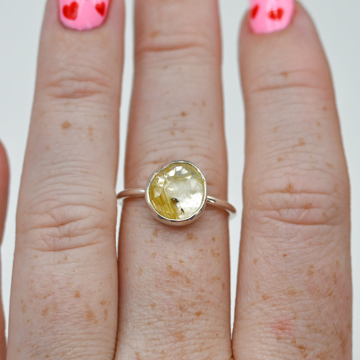 Rose cut rutile quartz size 7.5