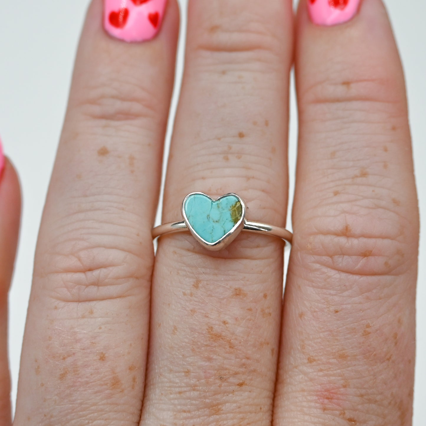 Kingman turquoise heart size 7.5