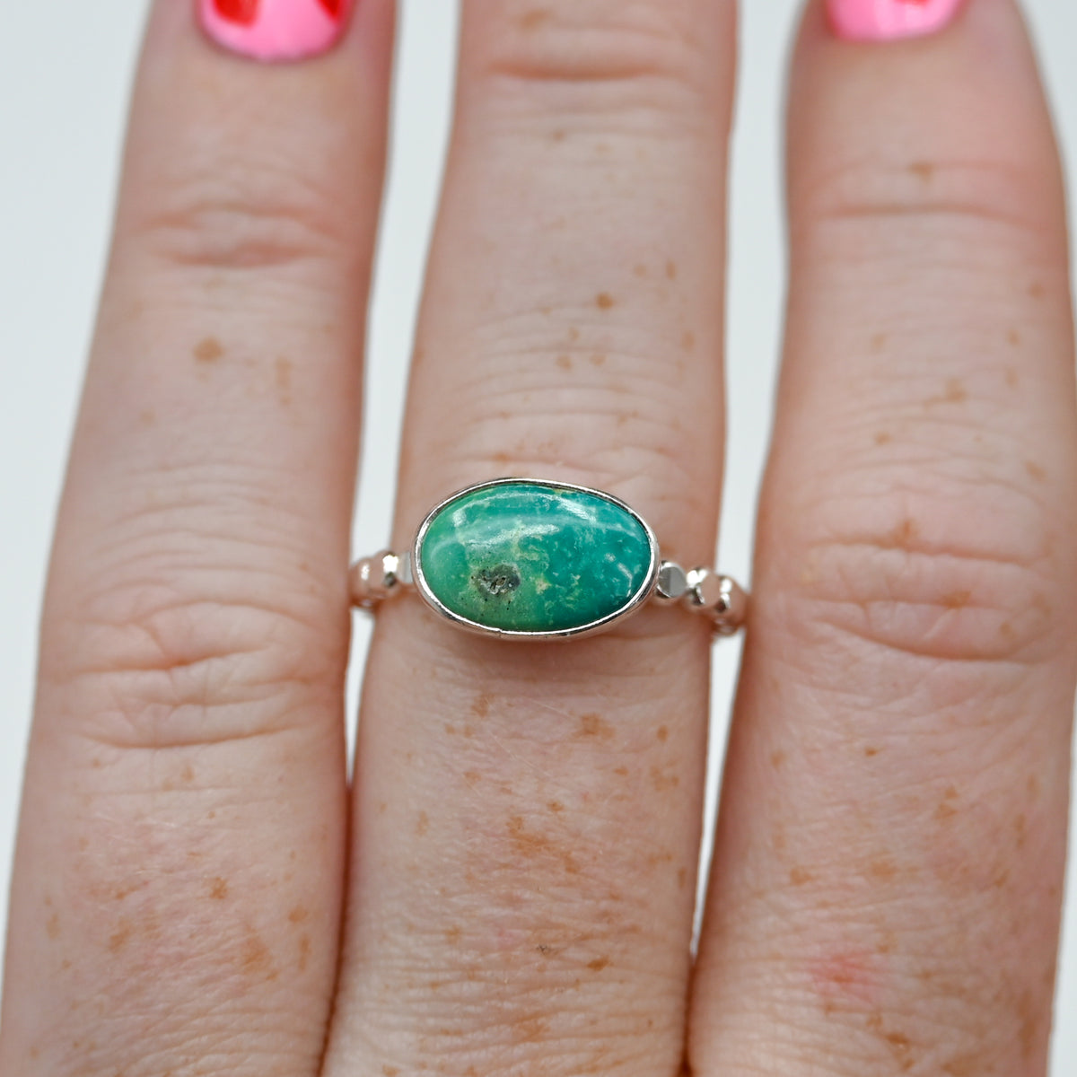 Horizontal emerald valley turquoise size 7.5