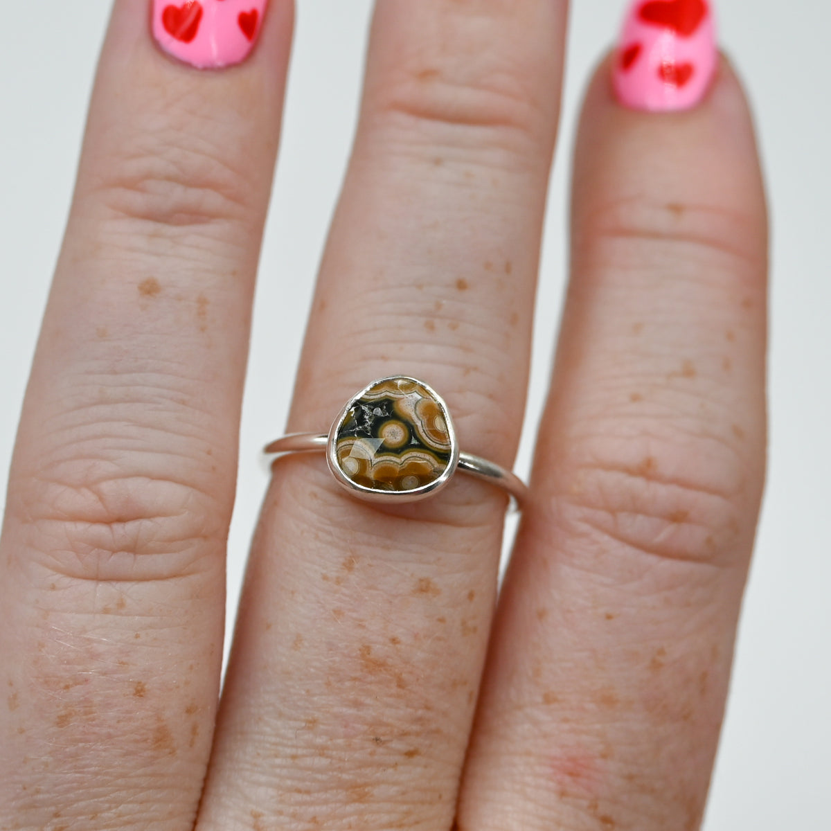 Rose cut ocean jasper size 7.5