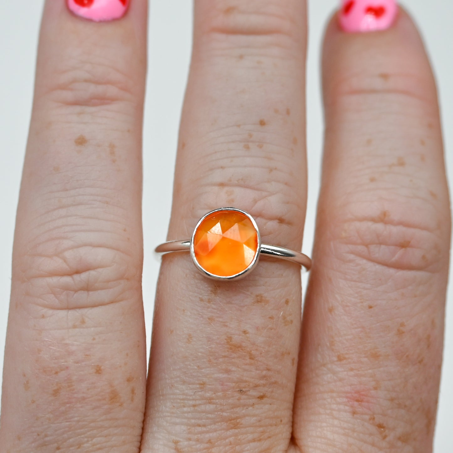 Rose cut carnelian size 7.75
