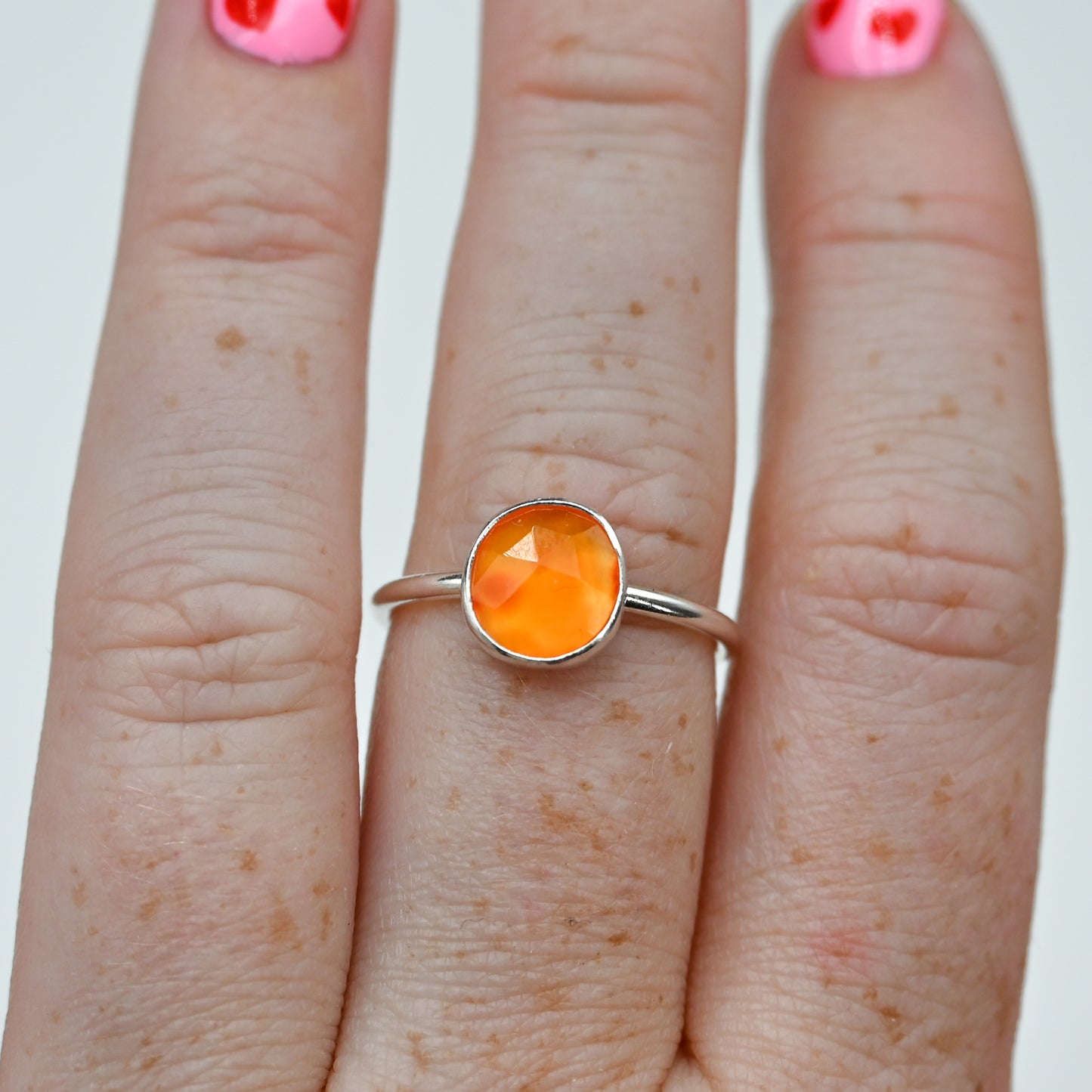 Rose cut carnelian size 7.75