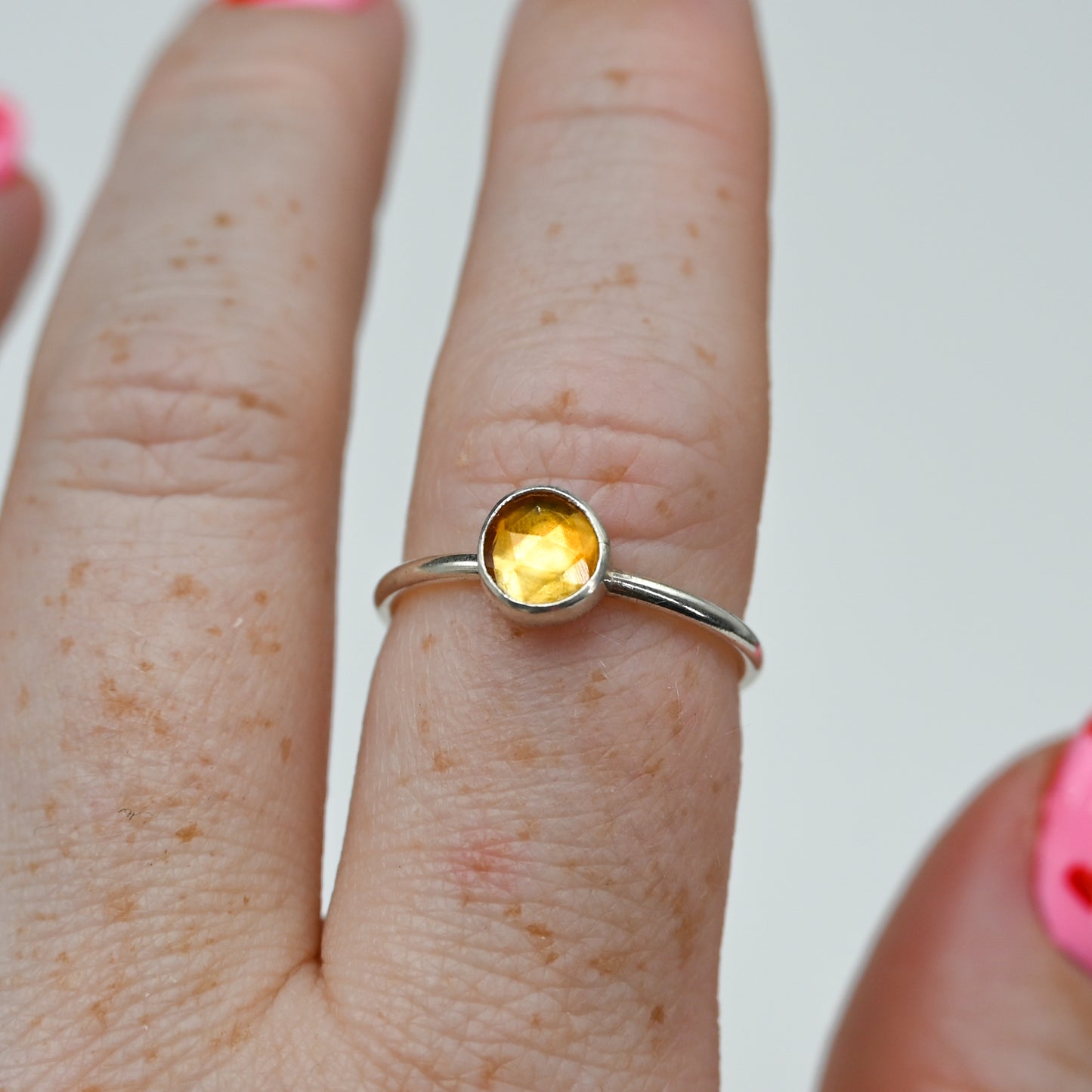 Rose cut citrine size 8