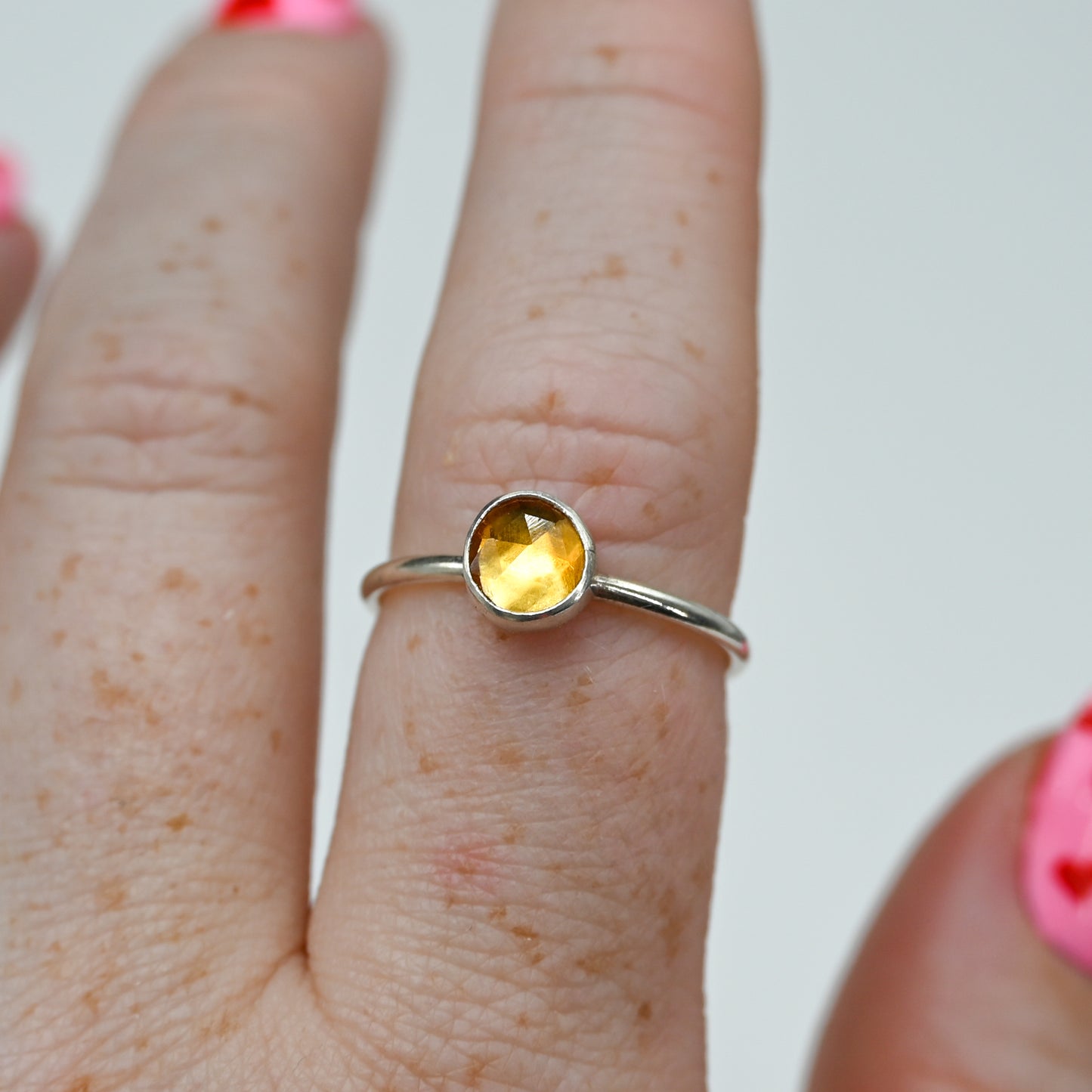 Rose cut citrine size 8