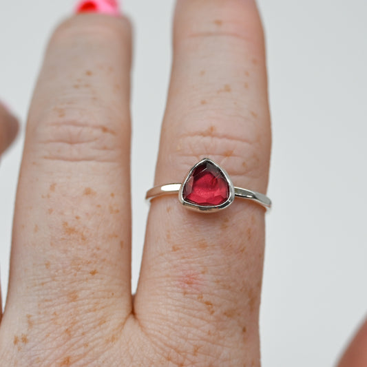 Rose cut garnet size 8