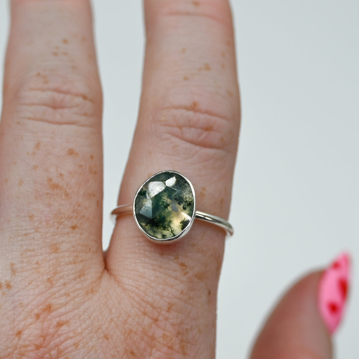 Rose cut moss agate size 8.75