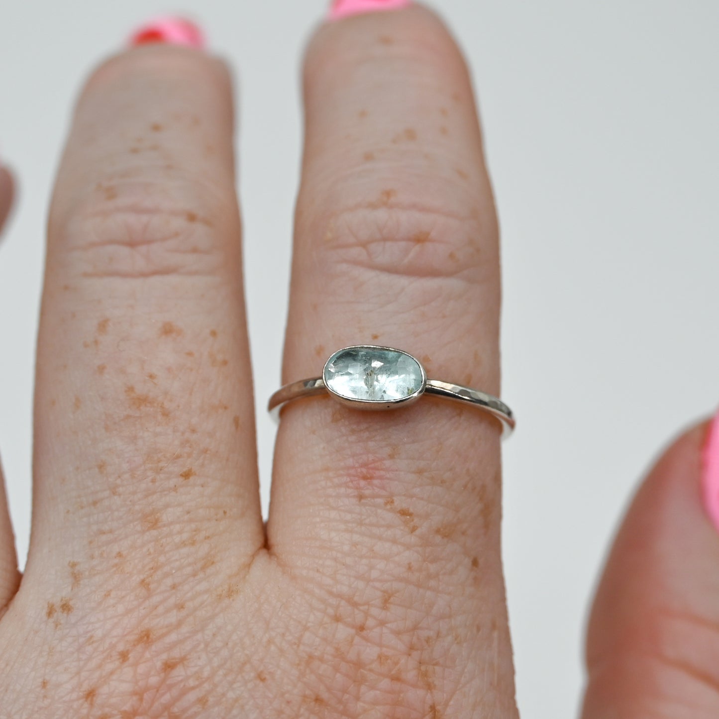 Horizontal rose cut aquamarine 9