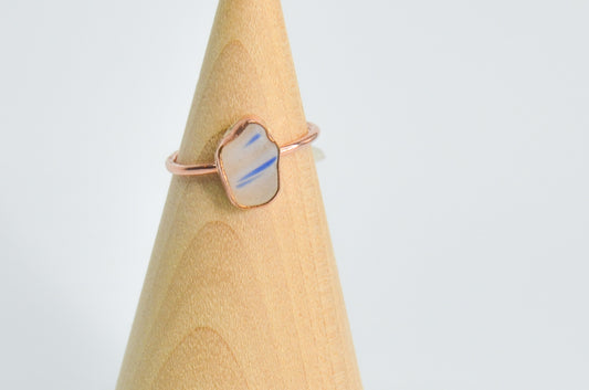 14k Rose Gold Fill Davenport Multi Sea Glass Size 7.5