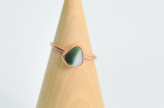 14K Rose Gold Fill Davenport Multi Sea Glass Size 9