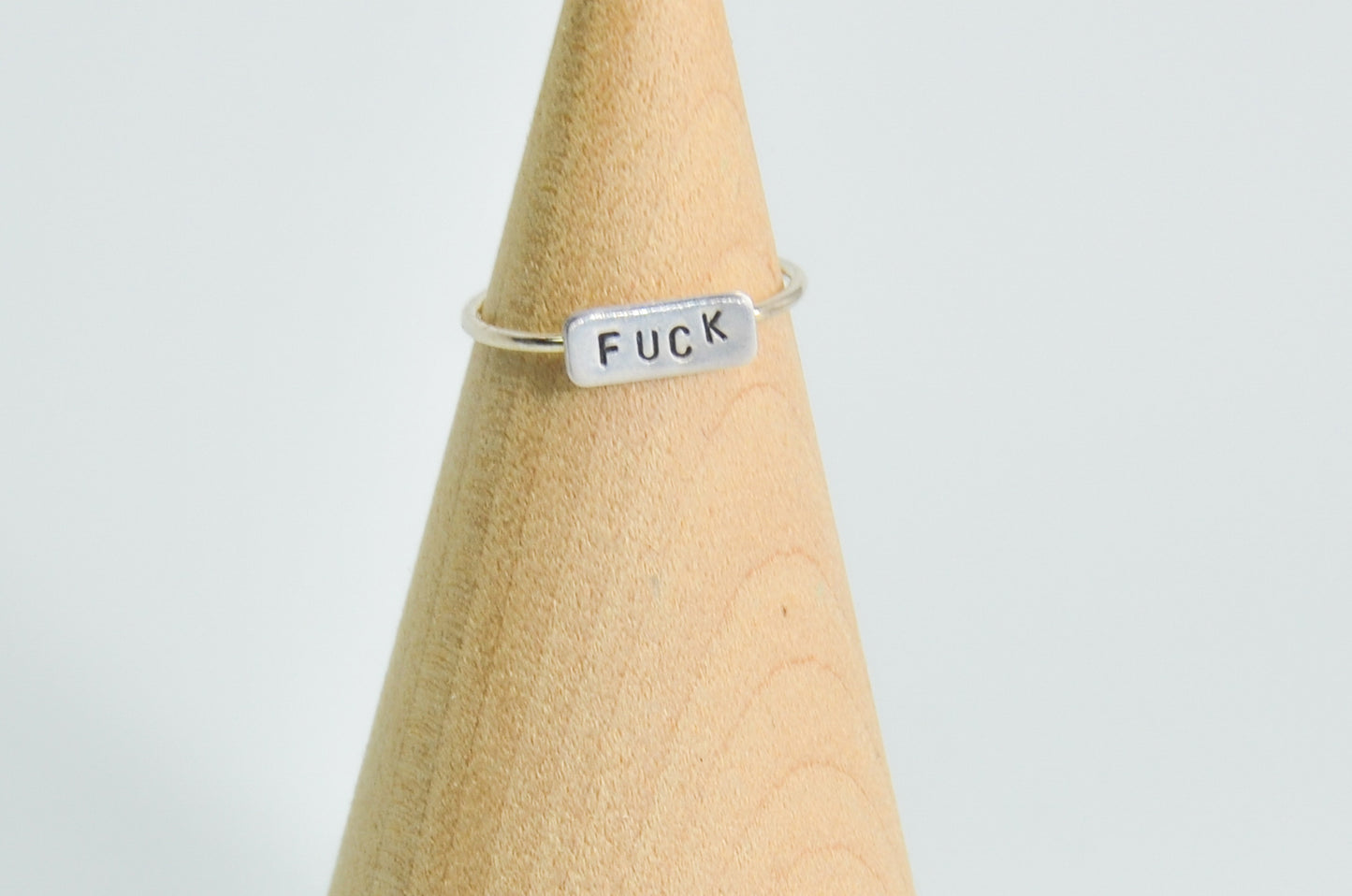 Silver FU*K Bad Word Rings