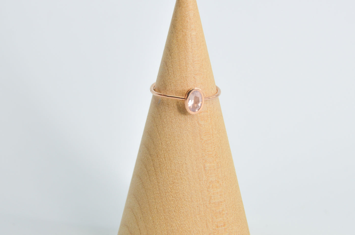 14k Solid Rose Gold and Rose Quartz