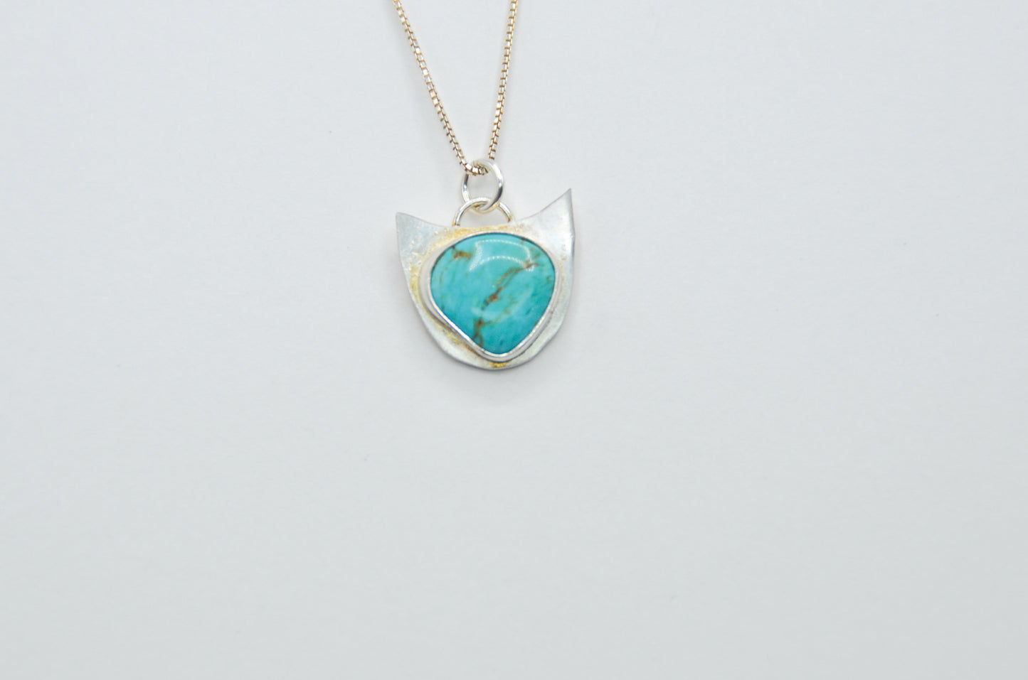 Cat Turquoise Mountain Necklace