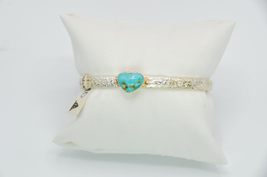 Turquoise Mountain Floral Cuff