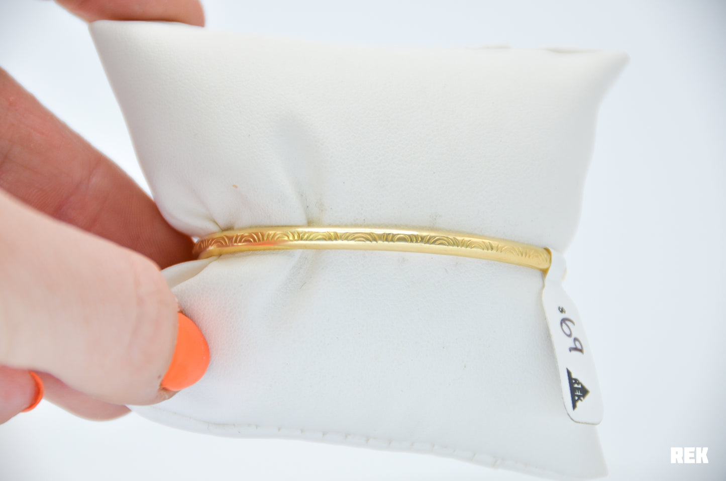 Gold Fill hand stamped rainbow cuff
