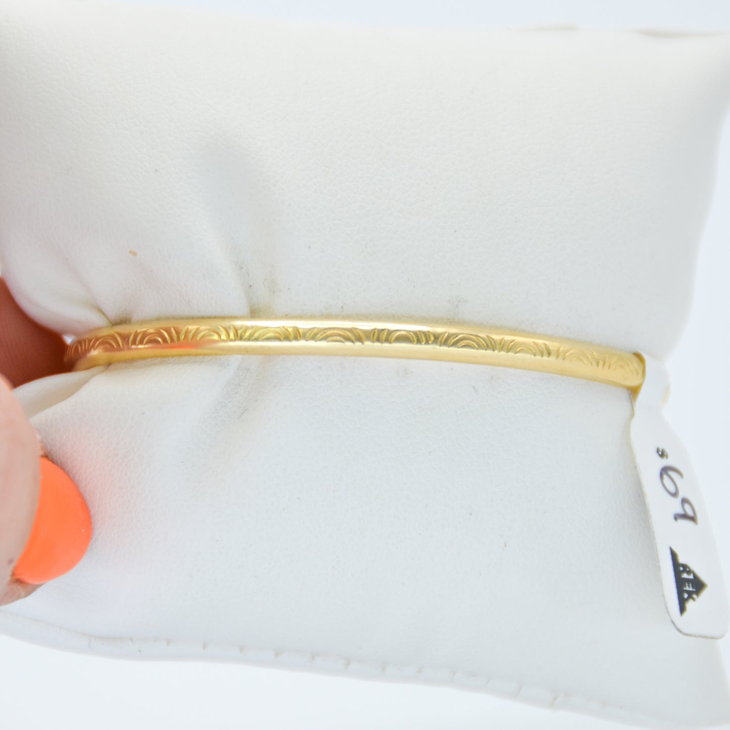 Gold Fill hand stamped rainbow cuff