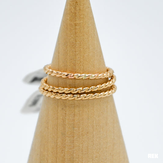Gold fill thick twist stacker